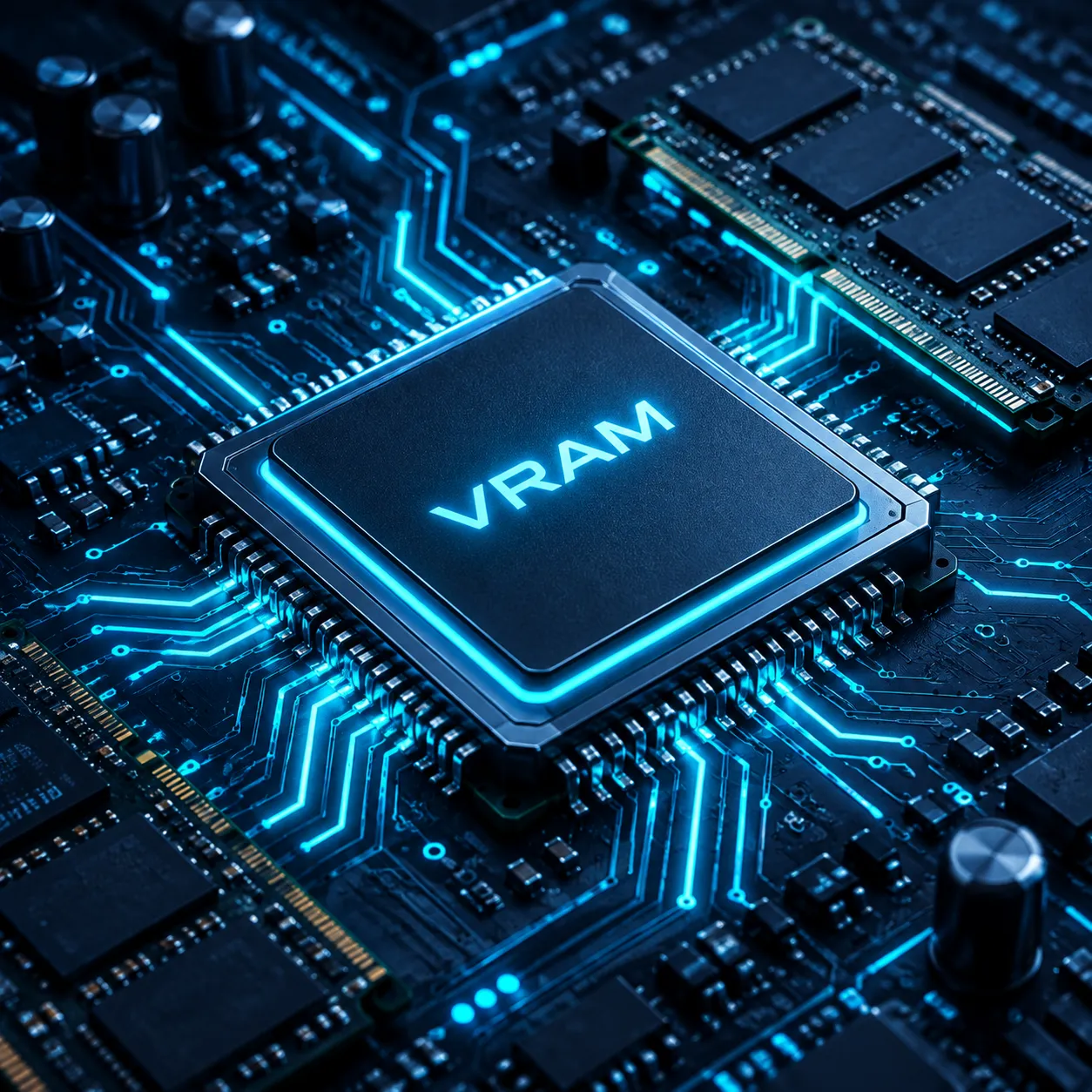 8GB VRAM Microprocessor Die